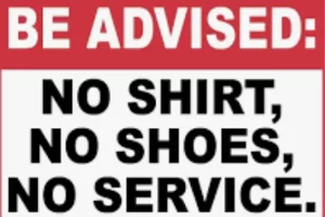 NASH BLOG DRESS CODE SIGN