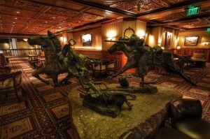 Elegant haunted Driskill Bar in Austin