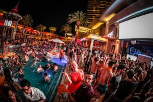 ebc at night Las Vegas Pool Parties