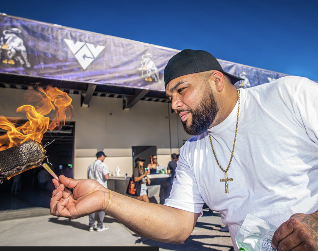 Man smoking at NuWu Las Vegas