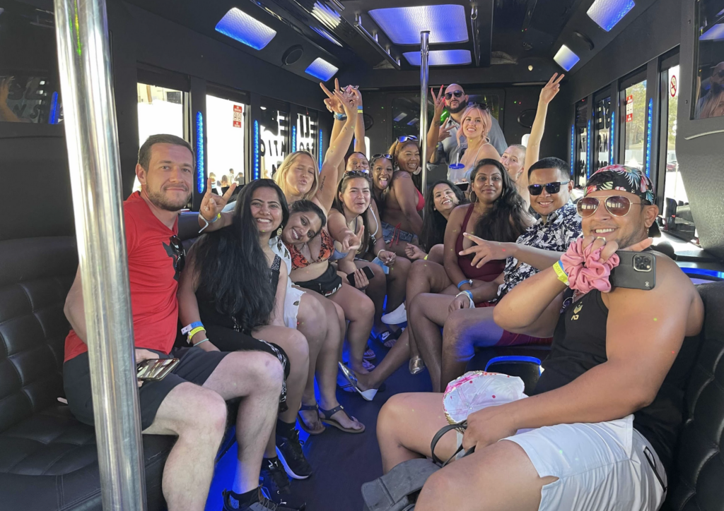 vegas pool crawl party bus