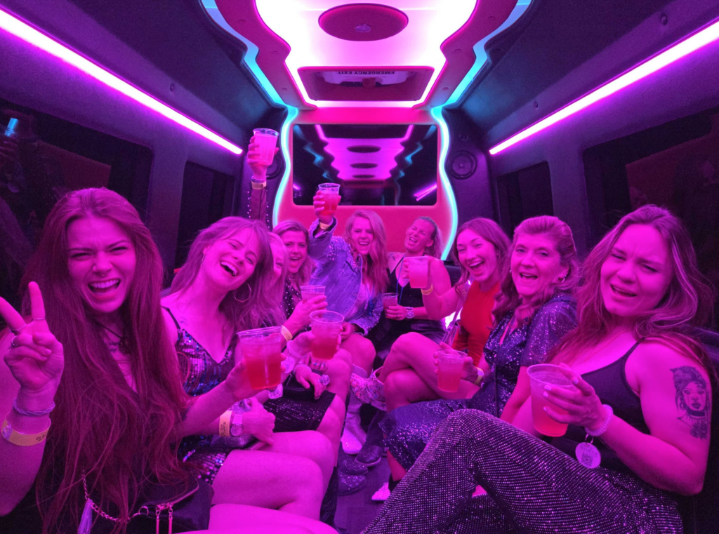 vegas club crawl on party bus