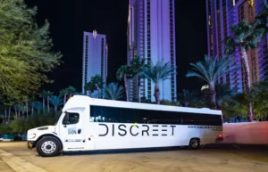 party bus on The Strip in Vegas