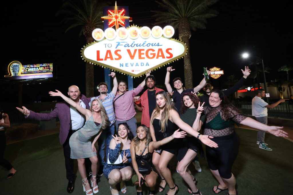 group at vegas sign