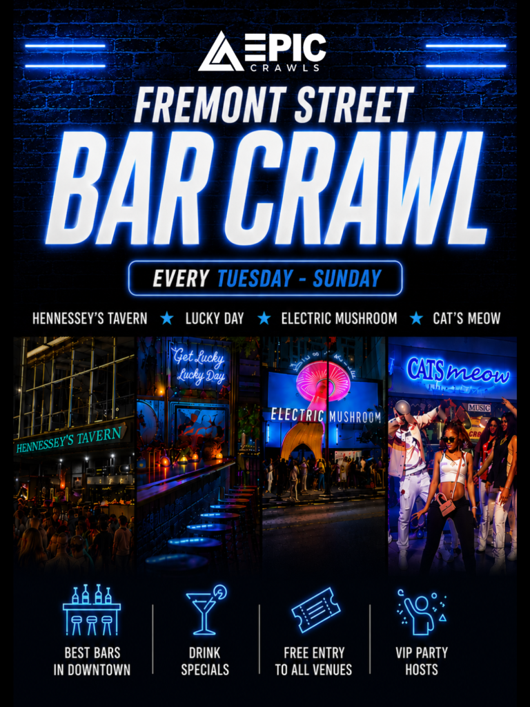 LDW Vegas bar crawl on fremont street