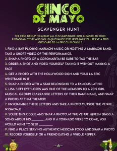 hollywood cinco de mayo scavenger hunt