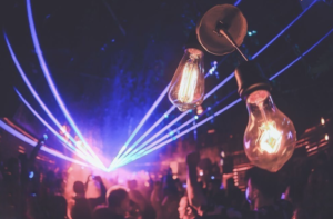 Lightbulbs at a nightclub in Miami