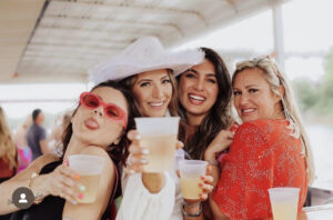 Nashville bachelorette group at whiskey tasting room